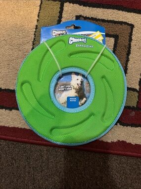 ZipFlight Durable Green Dog Flying Disc - Medium